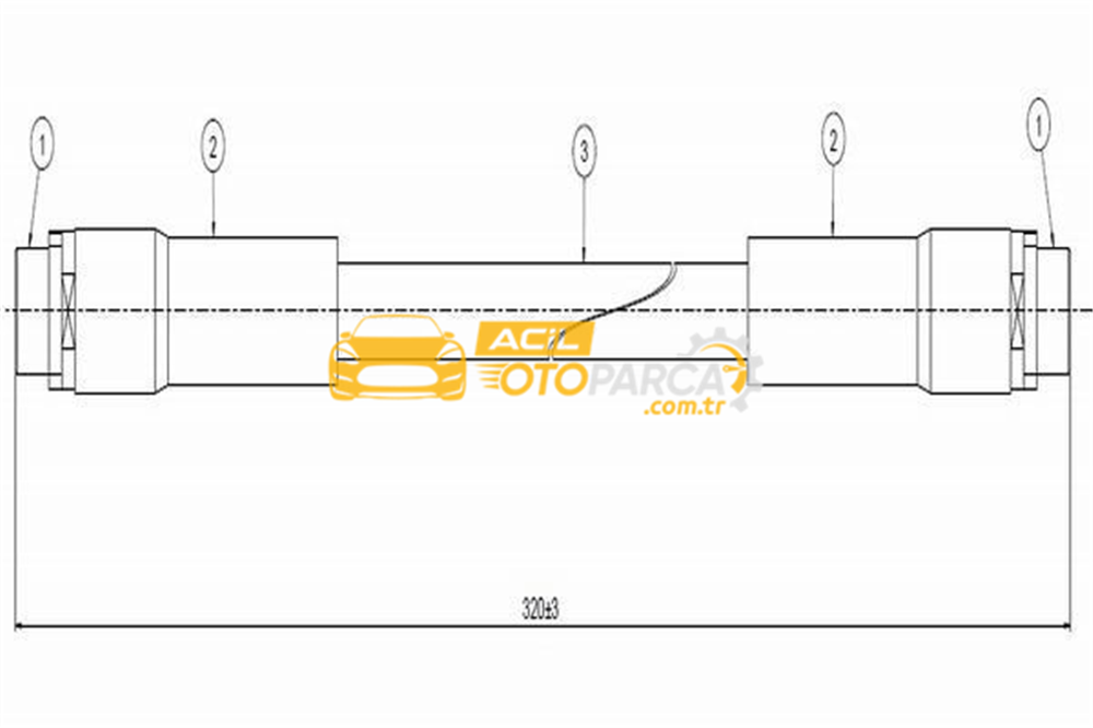 Audi CAVO C801.002.A | Fren Hortumu Ön Passat 96-00 / A4 94-01 A6 94-04 / Superb 02-07 | 2 Adet