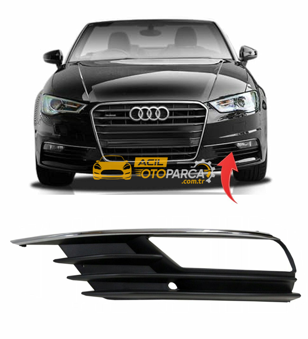 Audi İTHAL 8V5807681A | Audi A3 2014 Sonrası Sol Sis Far Çerçevesi