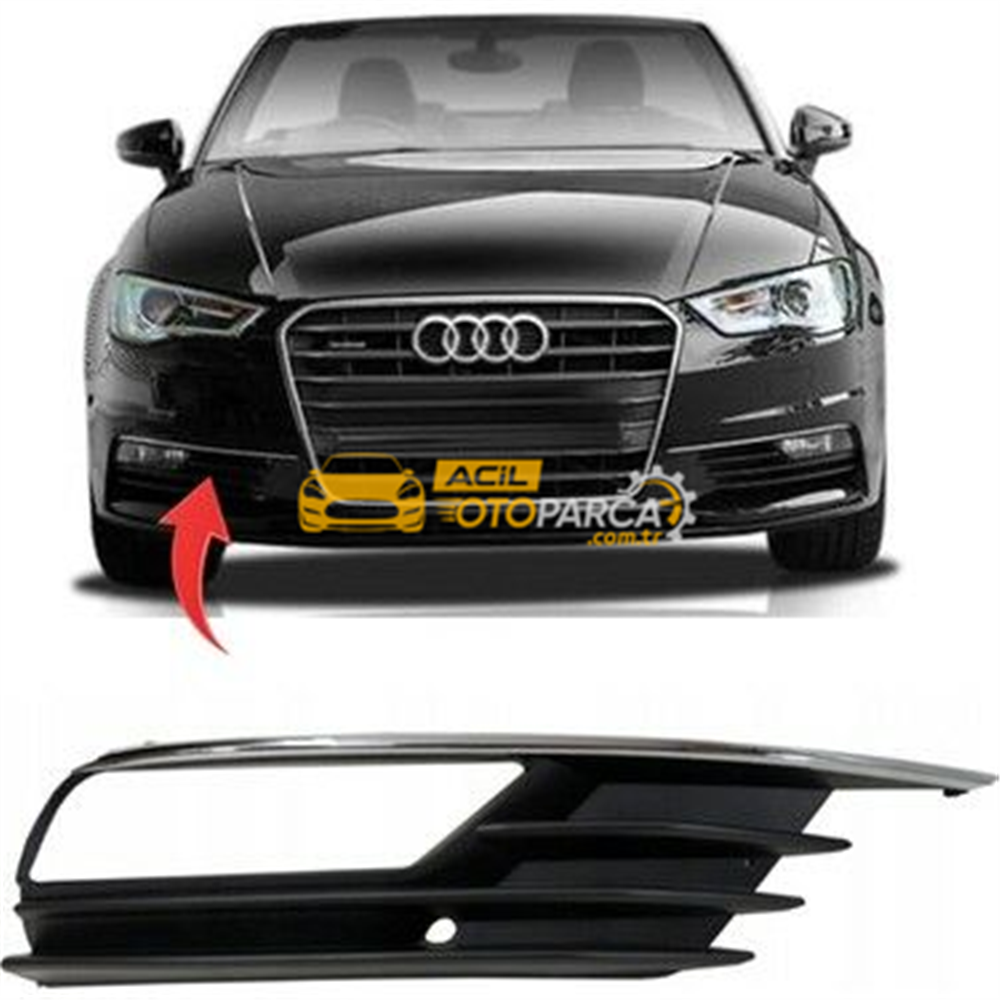 Audi İTHAL 8V5807682A | Audi A3 2014 Sonrası Sağ Sis Far Çerçevesi