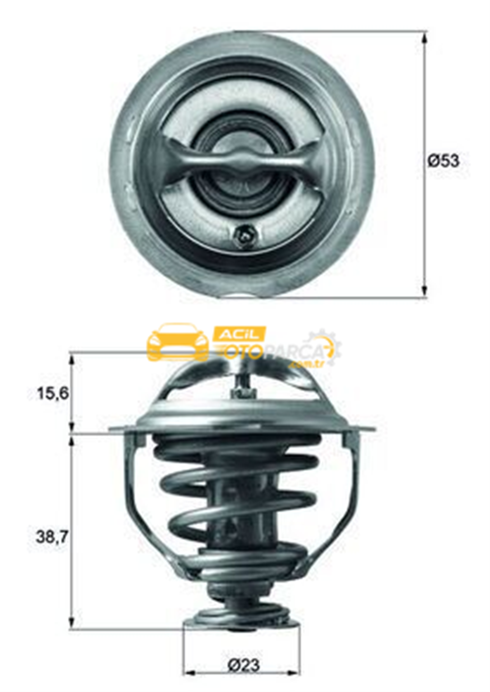 Audi MAHLE TX11795D | Termostat 95°C 09-15 Passat-Jetta 2.0Tsi