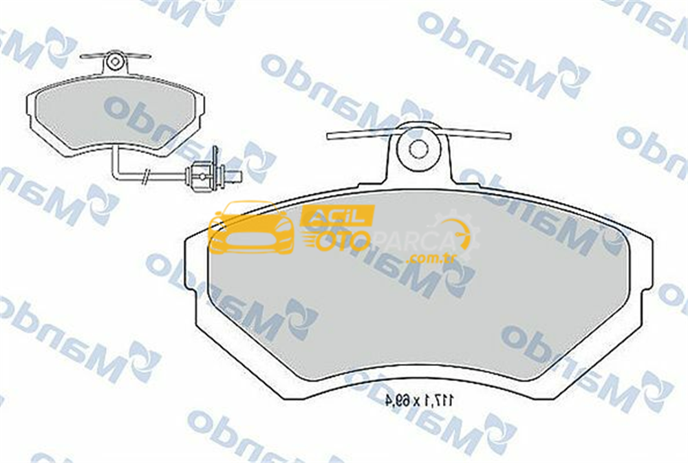 Audi MANDO MBF015124 | Fren Balata Ön 99-01 Psst 1.9Tdi