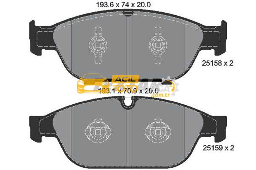 Audi TEXTAR 2515802 | Fren Balatası VW A6,A7,A8 Ön 2011 -