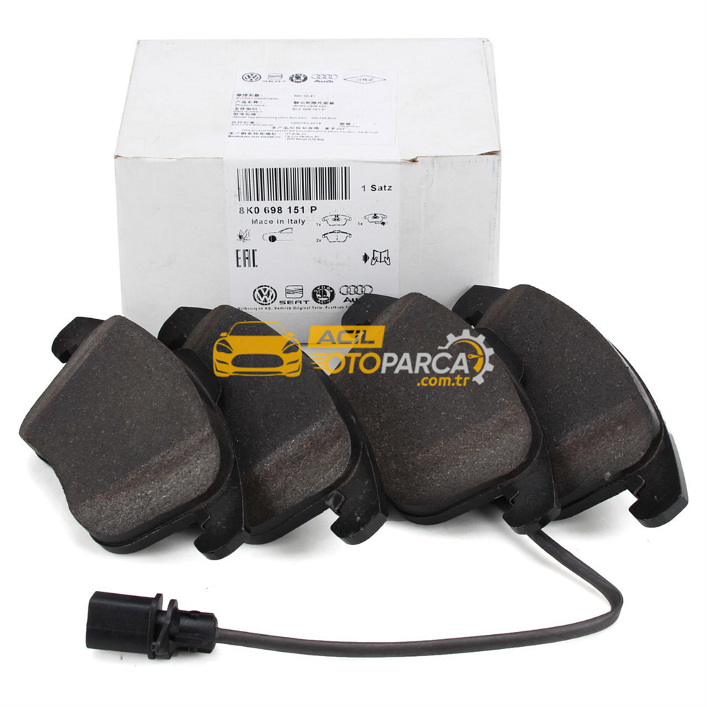 Audi VAG / ORJINAL 8K0698151F | Audi A4 2008-2015 Model Arası Ön Fren Balata Takımı Orijinal