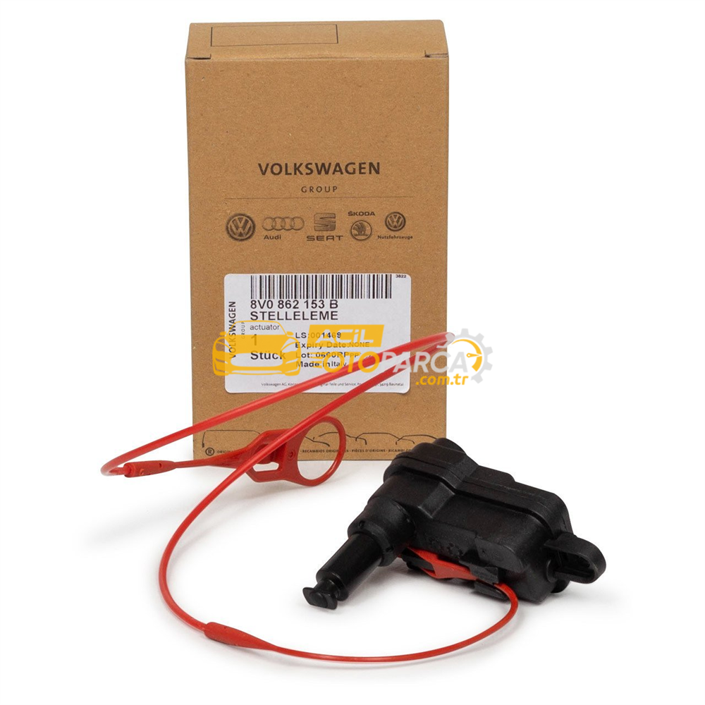 Audi VAG / ORJINAL 8V0862153A | Audi A3 2014 Model Sonrası Yakıt Depo Kapak Motoru Orijinal