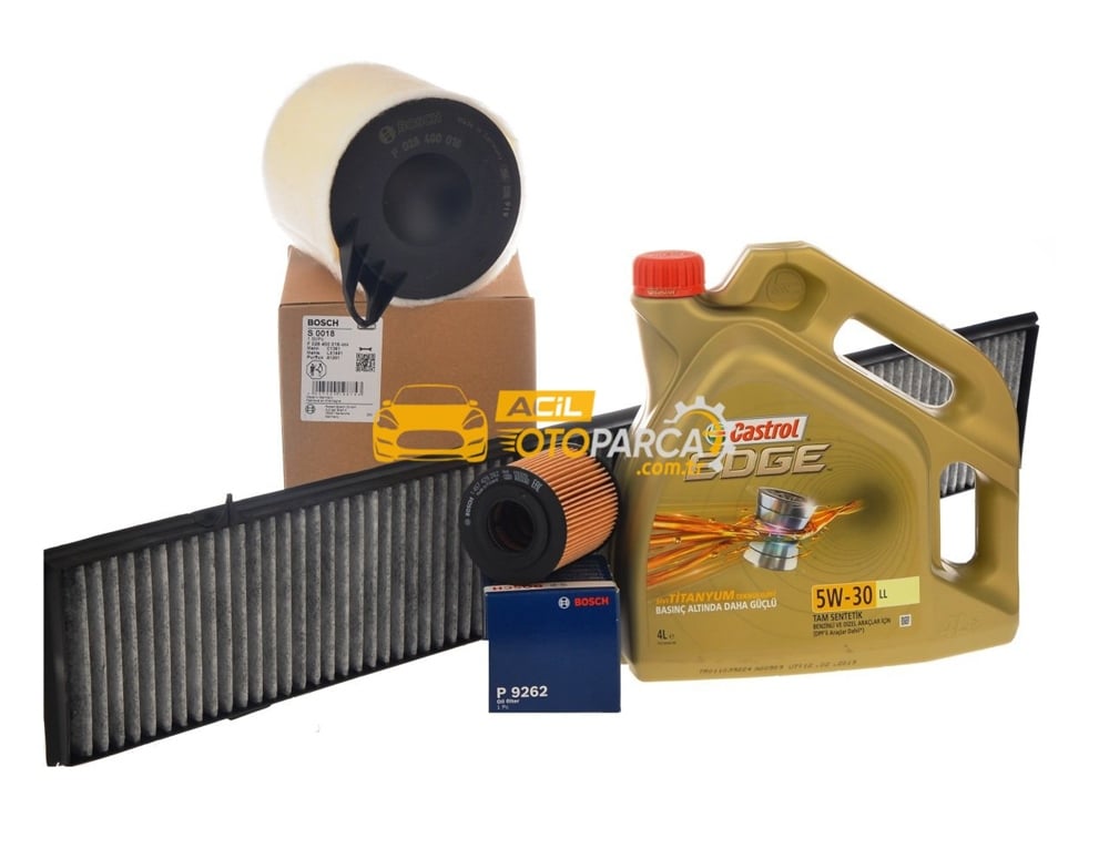 Bmw E87 Kasa 116i Periyodik Bakım Filtre Seti Bosch Castrol 5W30 Yağ