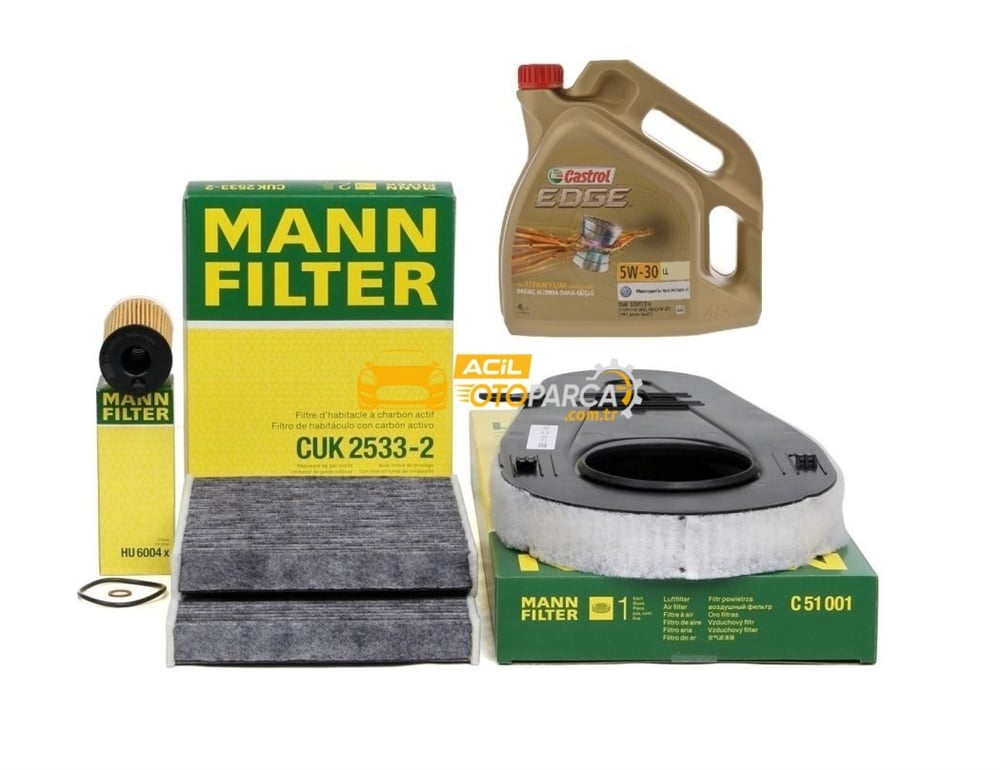 Bmw F10 Kasa 525dx Periyodik Bakım Filtre Seti Mann Marka 5W30 Castrol Yağ 4 Litre
