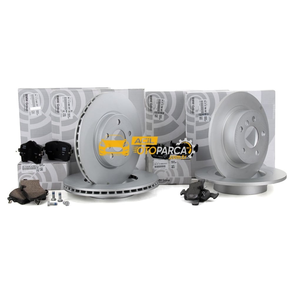 Bmw F45 Active Tourer 216d Ön Ve Arka Fren Disk Balata Kit Takımı (34116866297, 34106874034, 34216799367, 34216859917)