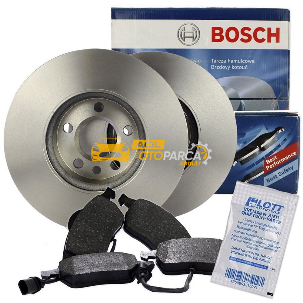 BOSCH Audi Q3 2012 Model Sonrası Ön Fren Disk Balata Takımı Bosch Marka