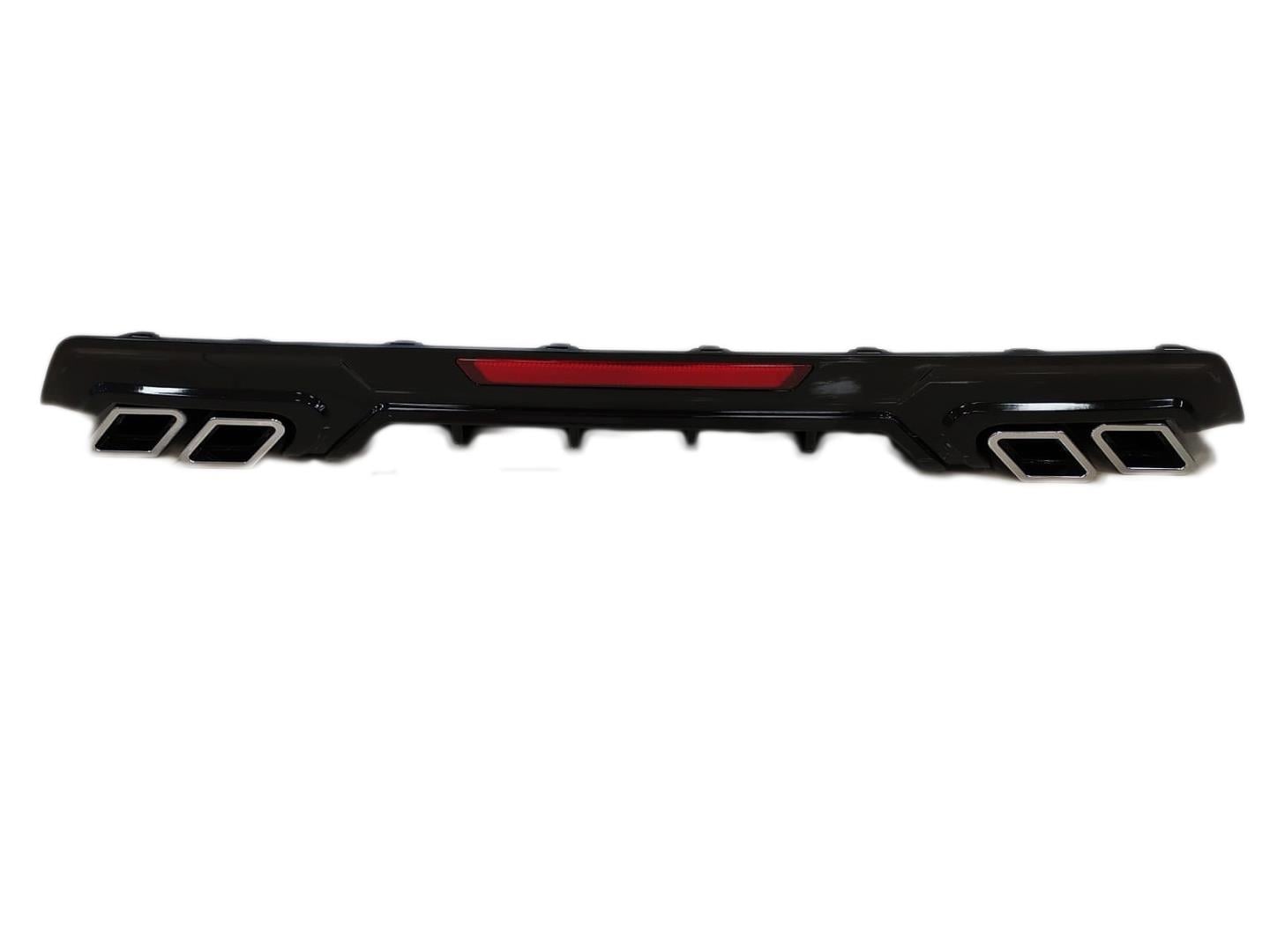 CIVIC FC5 2016-2020 IÇIN UYUMLU DIFÜZÖR KARE EGZOZ  PIANO BLACK 
