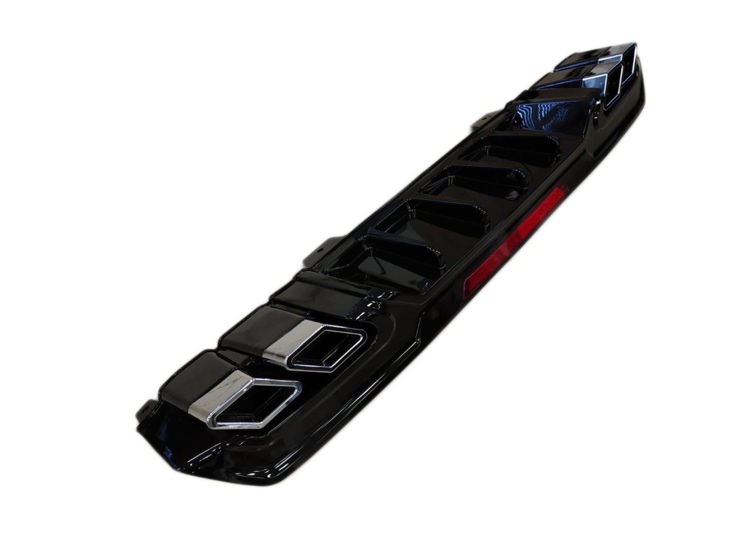 CIVIC FC5 2016-2020 IÇIN UYUMLU DIFÜZÖR KARE EGZOZ  PIANO BLACK 