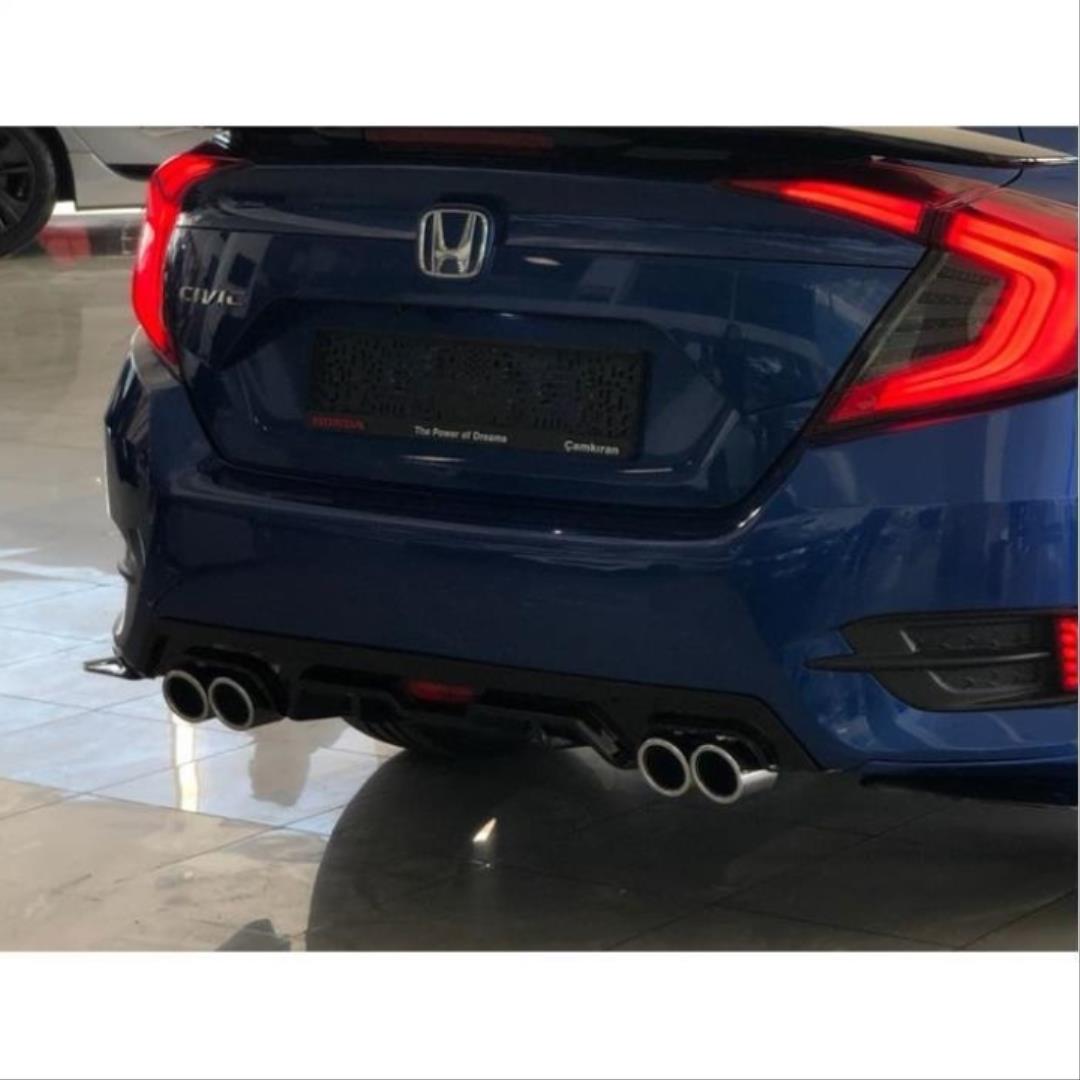 CIVIC FC5 2016-2020 IÇIN UYUMLU DIFÜZÖR 4 EGZOZ PIANO BLACK