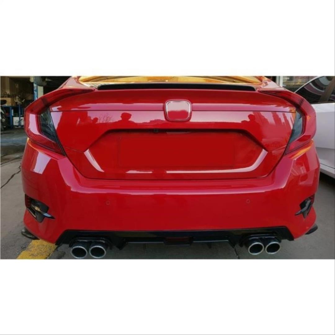 CIVIC FC5 2016-2020 IÇIN UYUMLU DIFÜZÖR 4 EGZOZ PIANO BLACK