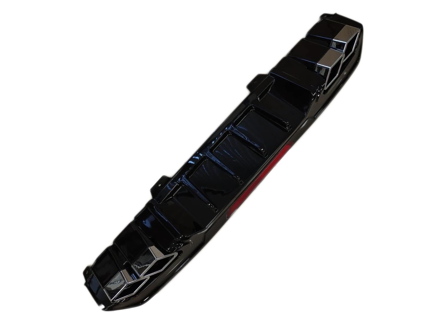 CIVIC FC5 2016-2020 IÇIN UYUMLU DIFÜZÖR KARE EGZOZ  PIANO BLACK 