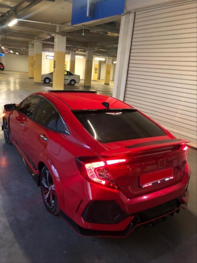 CIVIC FC5 2016-2020 IÇIN UYUMLU SPOILER SI MODEL REFLEKTORLU (KIRLANGIC) (BOYASIZ)