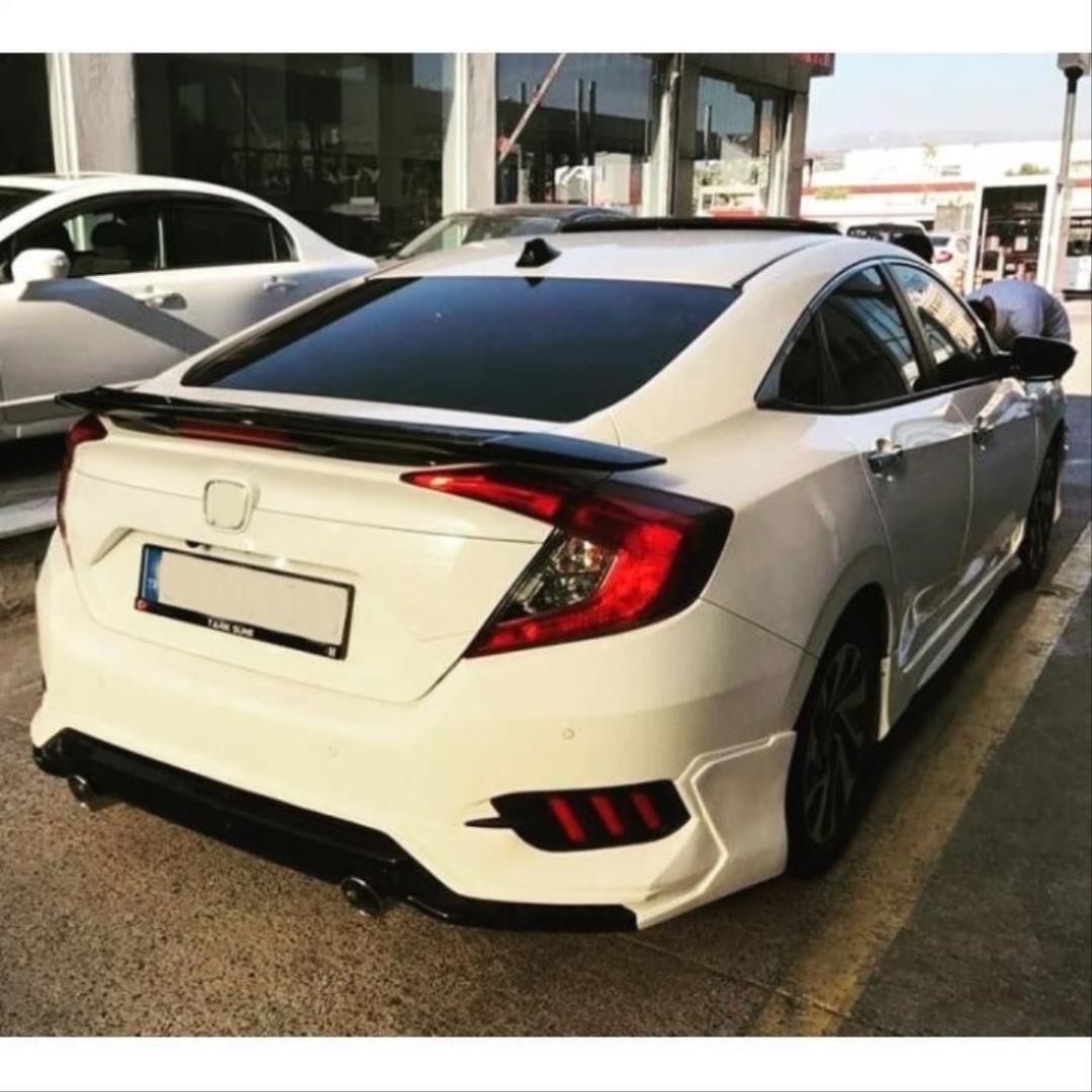 CIVIC FC5 2016-2020 IÇIN UYUMLU TURBO SPOYLER ISIKSIZ (BOYASIZ)