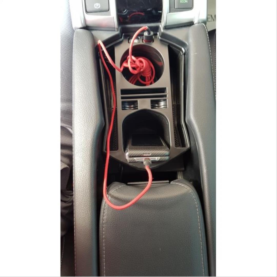 CIVIC FC5 2016-2020 IÇIN UYUMLU USB PORTLU ORTA KONSOL KUTUSU SIYAH 