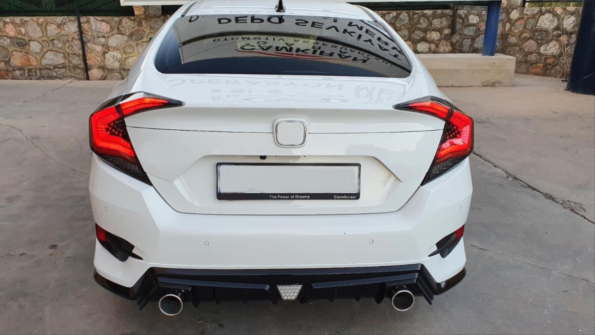 CIVIC FC5 2016-2021 IÇIN UYUMLU OMURGA LED STOP TRANSPARAN