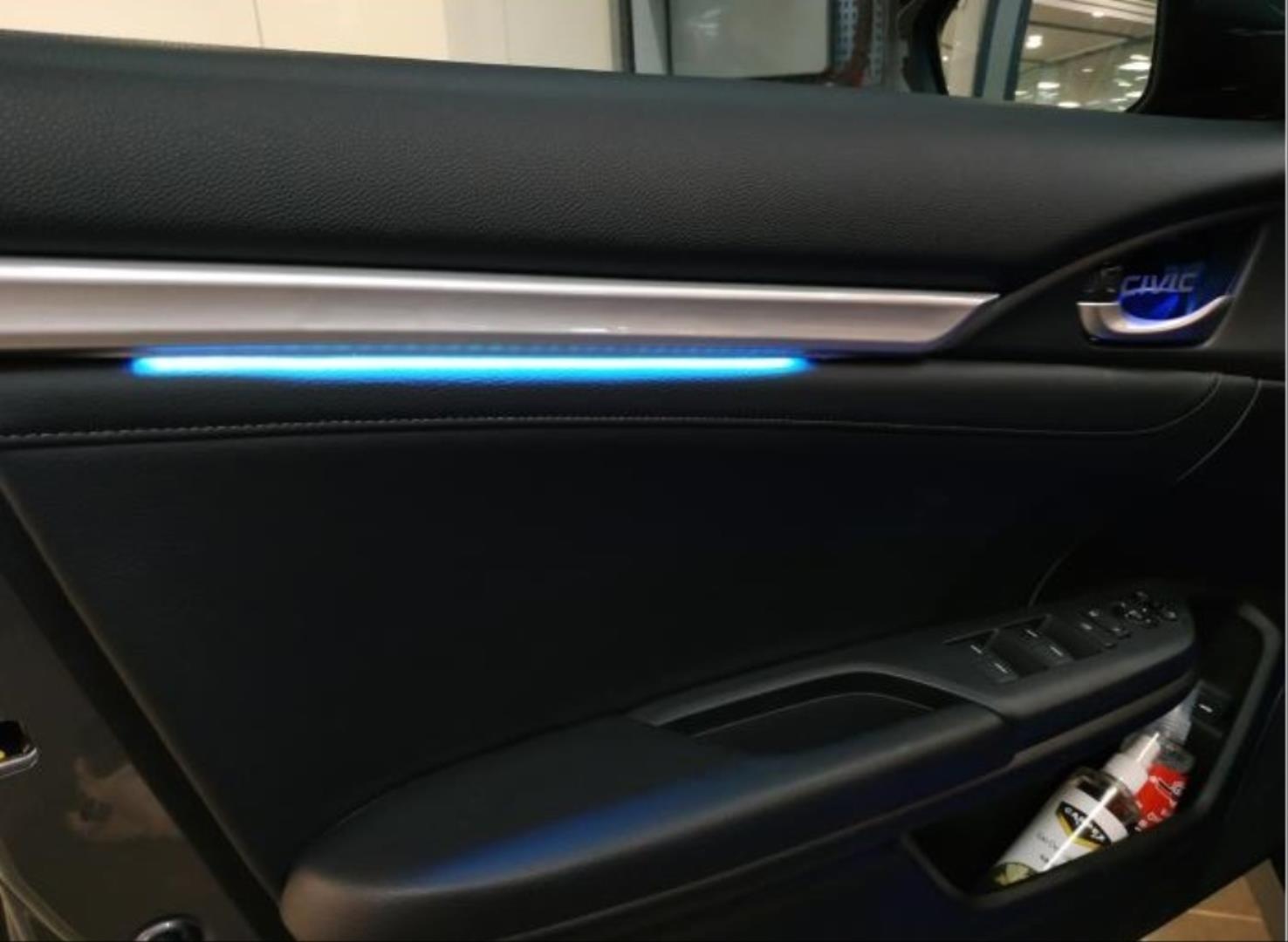 CIVIC FC5-FK7 2016-2020 IÇIN UYUMLU ISIKLI IC KAPI CITASI 4 PARCA MAVI  