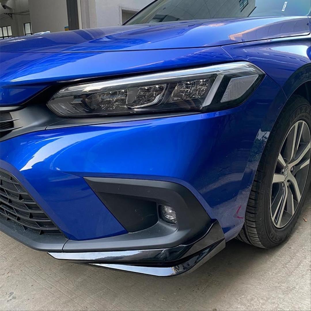 CIVIC FE1 2022 IÇIN UYUMLU  AERO ÖN EK 2 PARÇA- PIANO BLACK