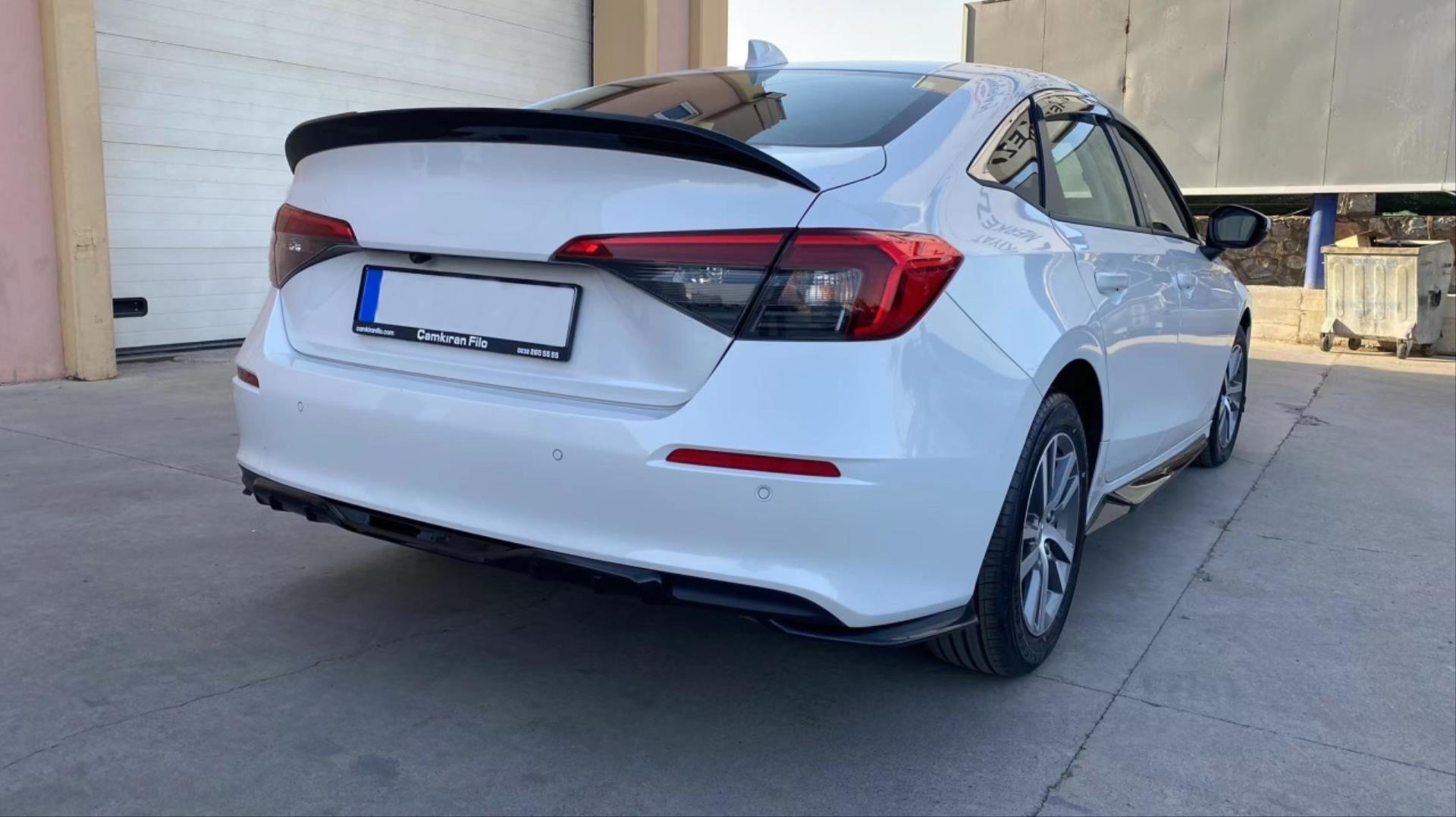 CIVIC FE1 2022 IÇIN UYUMLU  AERO SPOILER - PIANO BLACK (PARLAK SIYAH) 