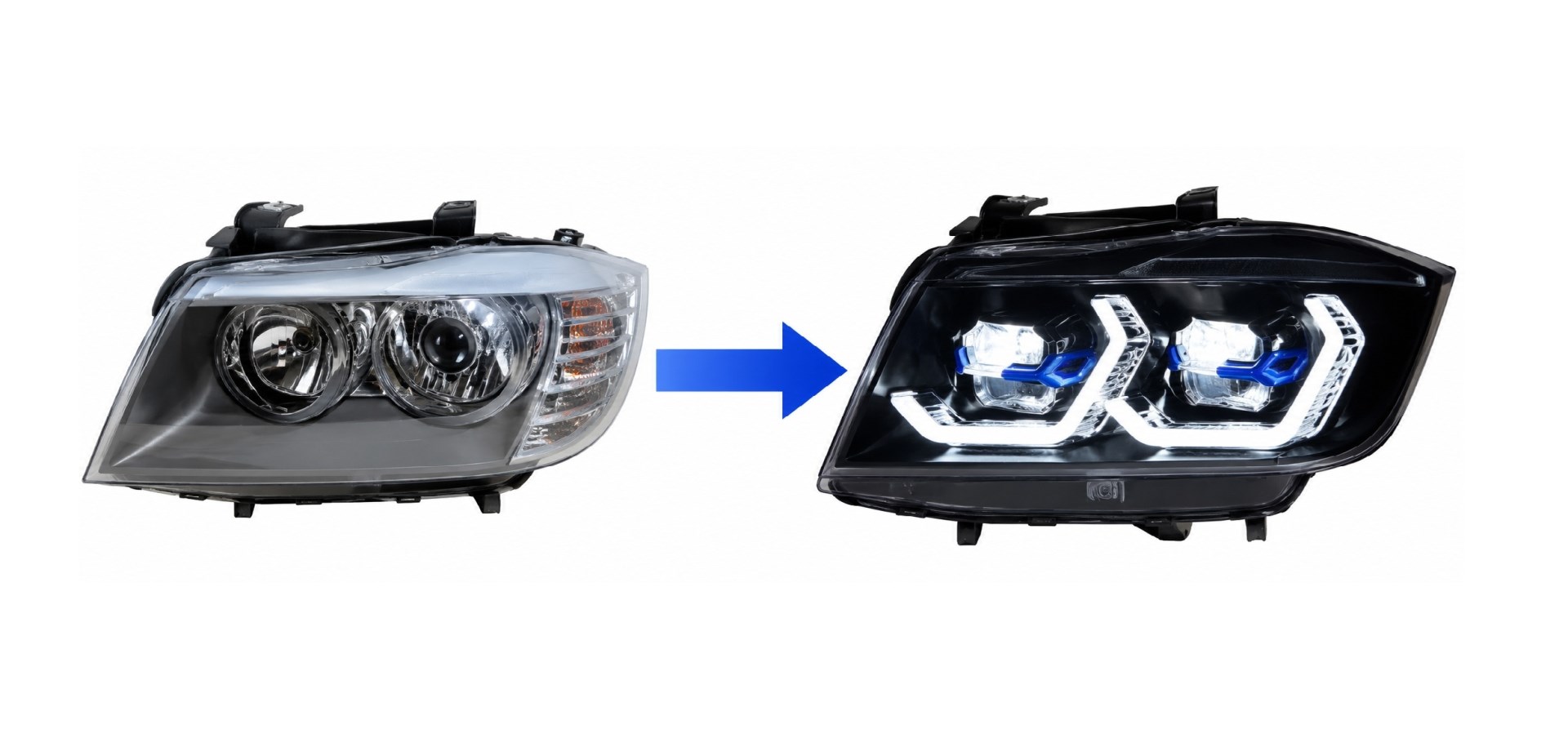 E90 3 SERİSİ MAKYAJSIZ KASA LAZER FAR (XENON İÇİN 2006-2009)