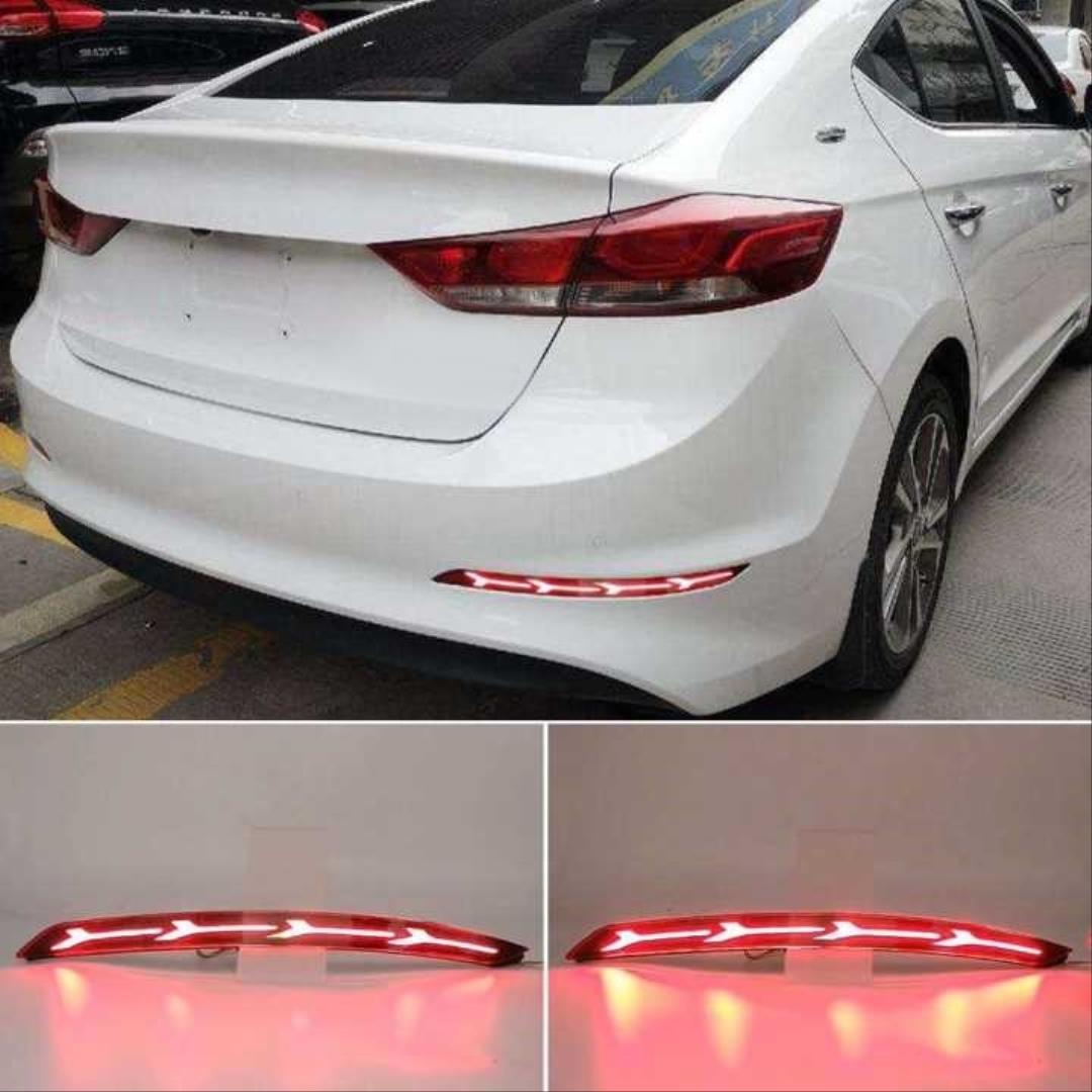 ELANTRA 2017+ AGAÇ DIZAYN ARKA SIS LEDI   