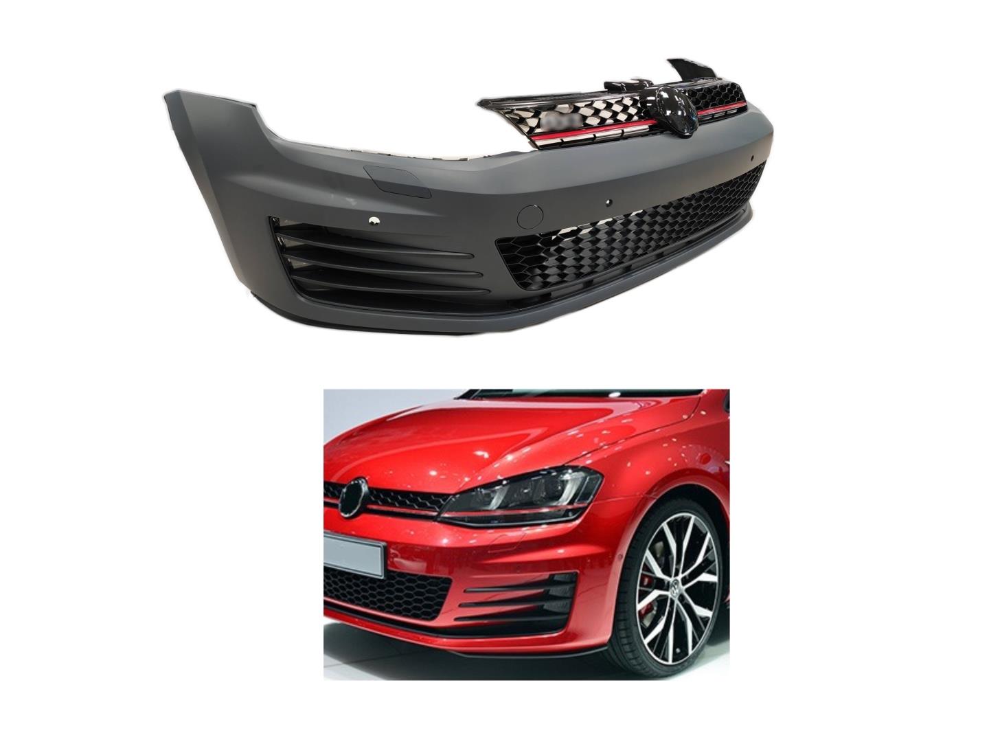 GOLF 7 2013-2017 IÇIN UYUMLU GTI ÖN TAMPON VE PANJUR SETI