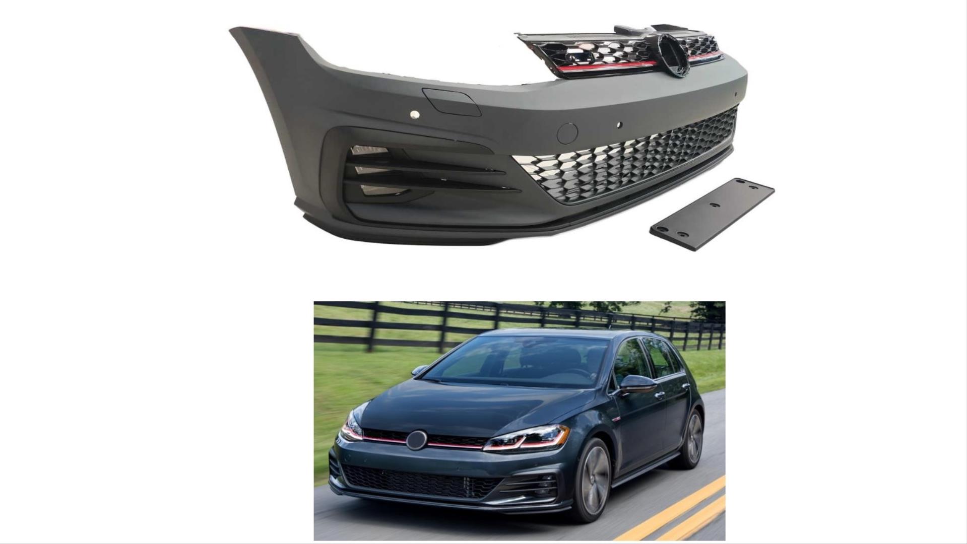 GOLF 7,5 2017-2020 IÇIN UYUMLU GTI ÖN TAMPON VE PANJUR SETI 