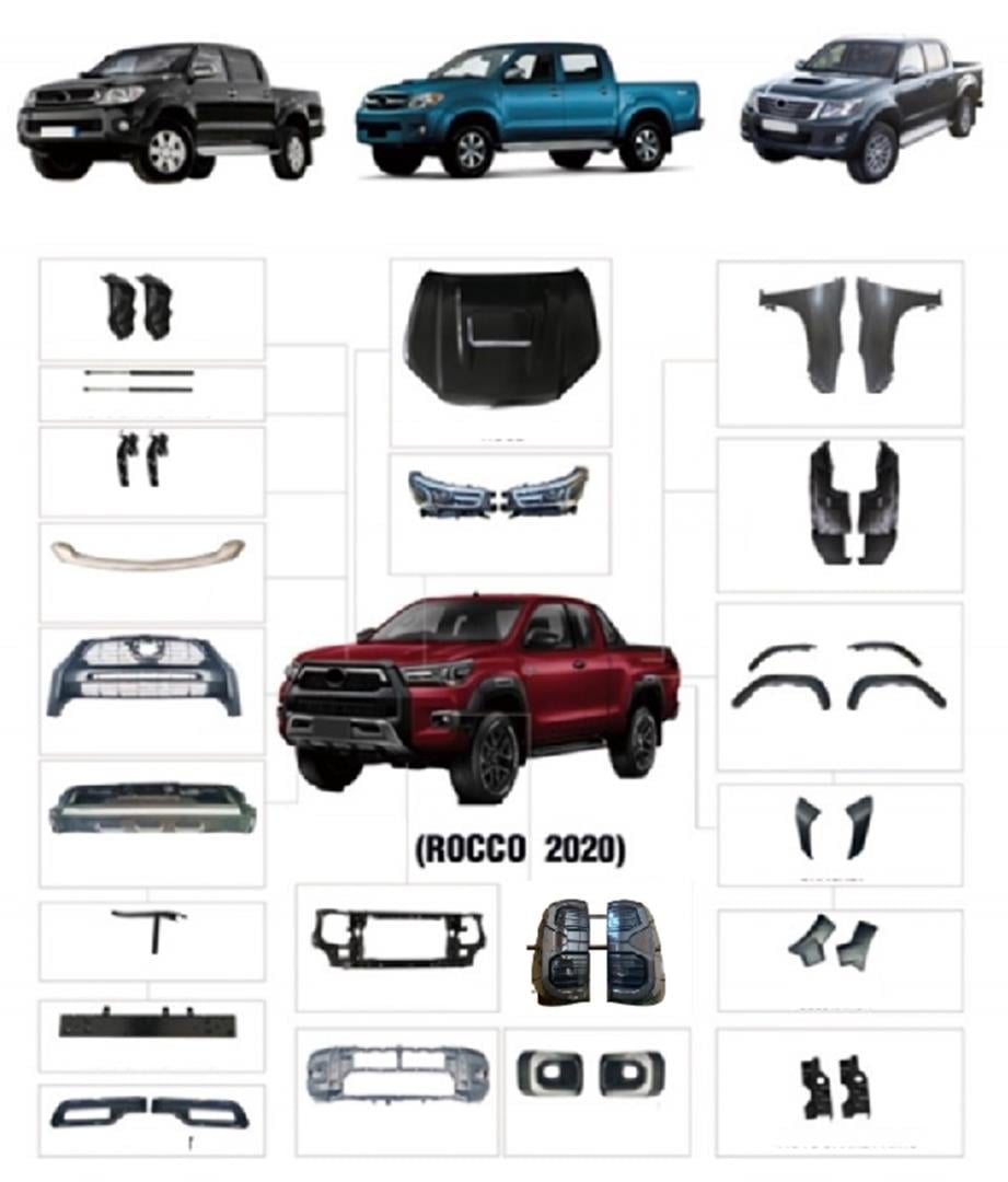 HILUX VIGO(2004-2015)  2021 ROCCO BODY KIT - FULL SET 