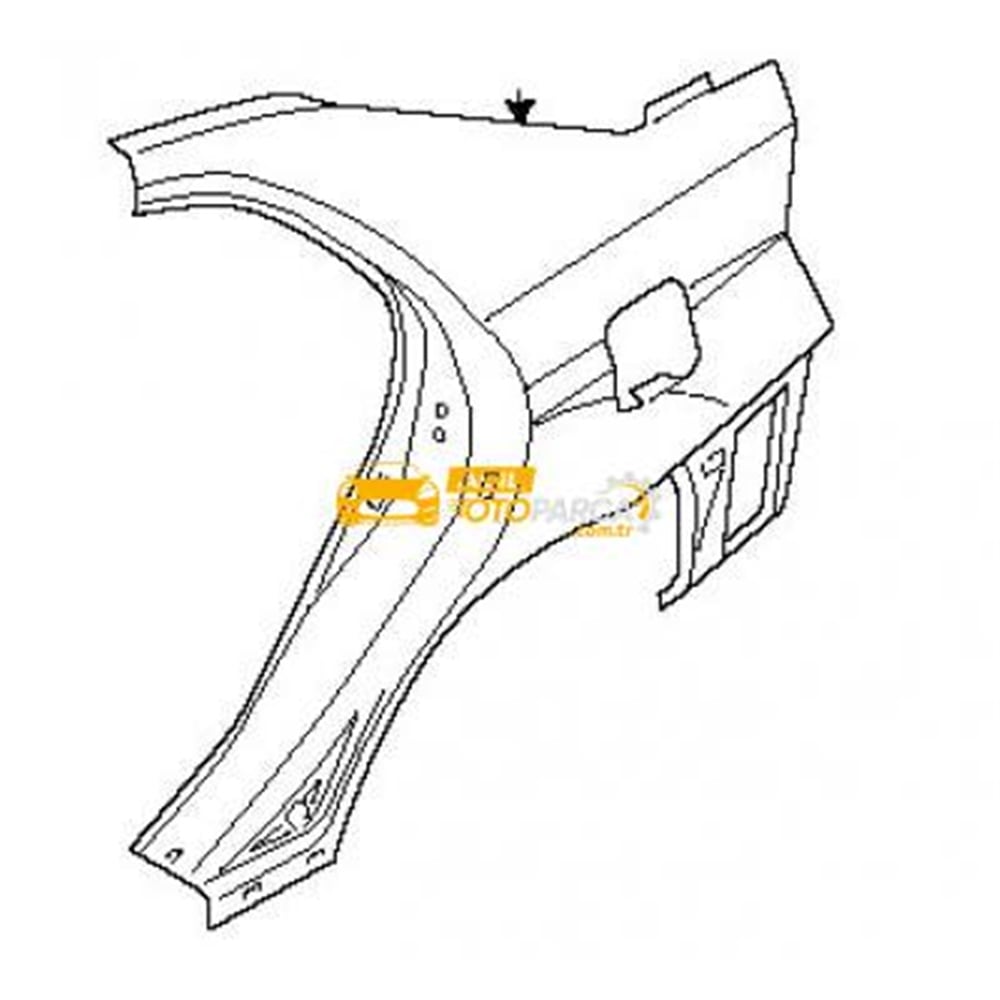 Kia Cerato Arka Çamurluk Sol 2007-2009