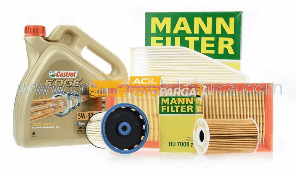 MANN Volkswagen Passat 1,6 TDI 2010 - 2014 Periyodik Bakım Seti Motor Yağlı Mann / Castrol Marka