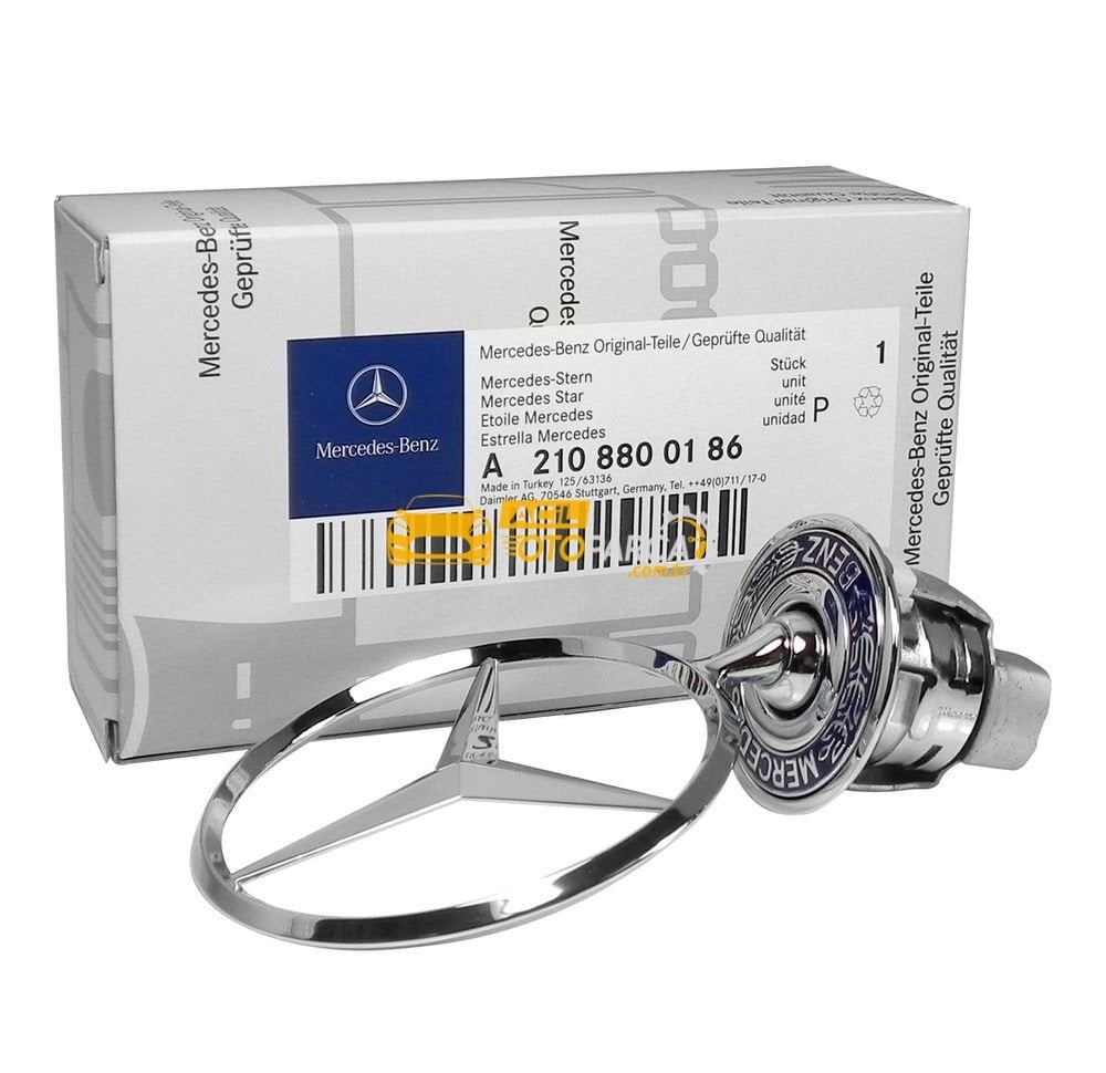 Mercedes Benz W124 Kasa E200 Ön Kaput Yıldızı Komple (Arma) Orjinal (A2108800186, W124)