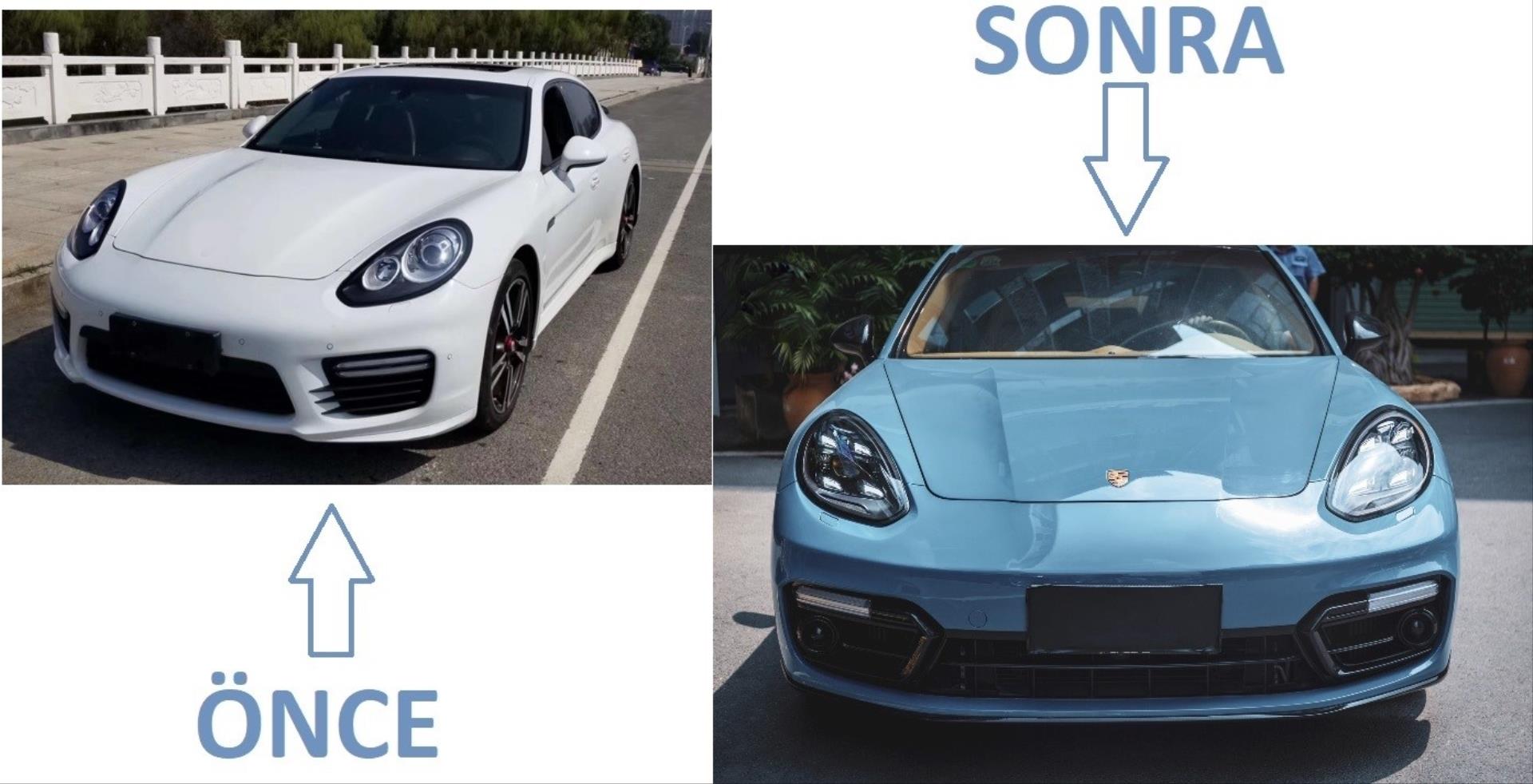 PANAMERA 2014-2016 IÇIN FULL FACELIFT 2018 GTS IÇIN UYUMLU BODY KIT (Farlar Dahil)  