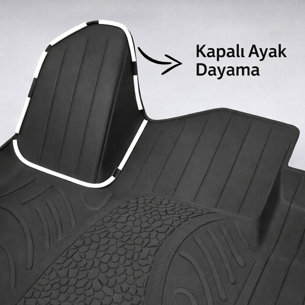 Premium Opel Combo 2019 Sonrası Havuzlu Paspas | Katlanabilir Ön Yolcu Koltuğu