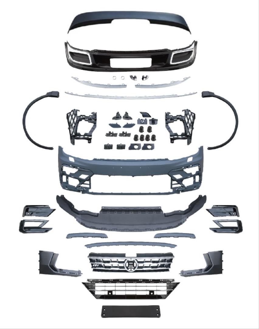TIGUAN 2016-2021 IÇIN UYUMLU  R-LINE BODY KIT (ÖN TAMPON-PANJUR-DIFÜZÖR-  SPOILER)