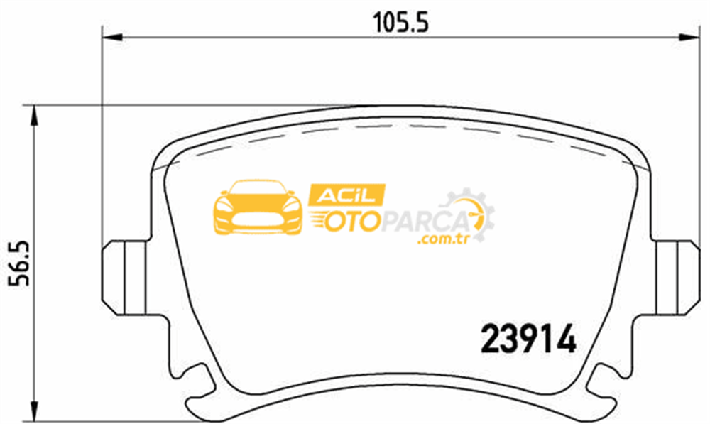 Volkswagen BREMBO P85095X | Arka Fren Balatası-Kablosuz-(VW Caddy 04-11 Golf 04-14 Audi A3 04-13)
