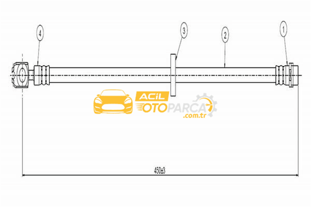 Volkswagen CAVO C800.543.B | Fren Hortumu On Golf.IV-Bora-Octavia | 2 Adet