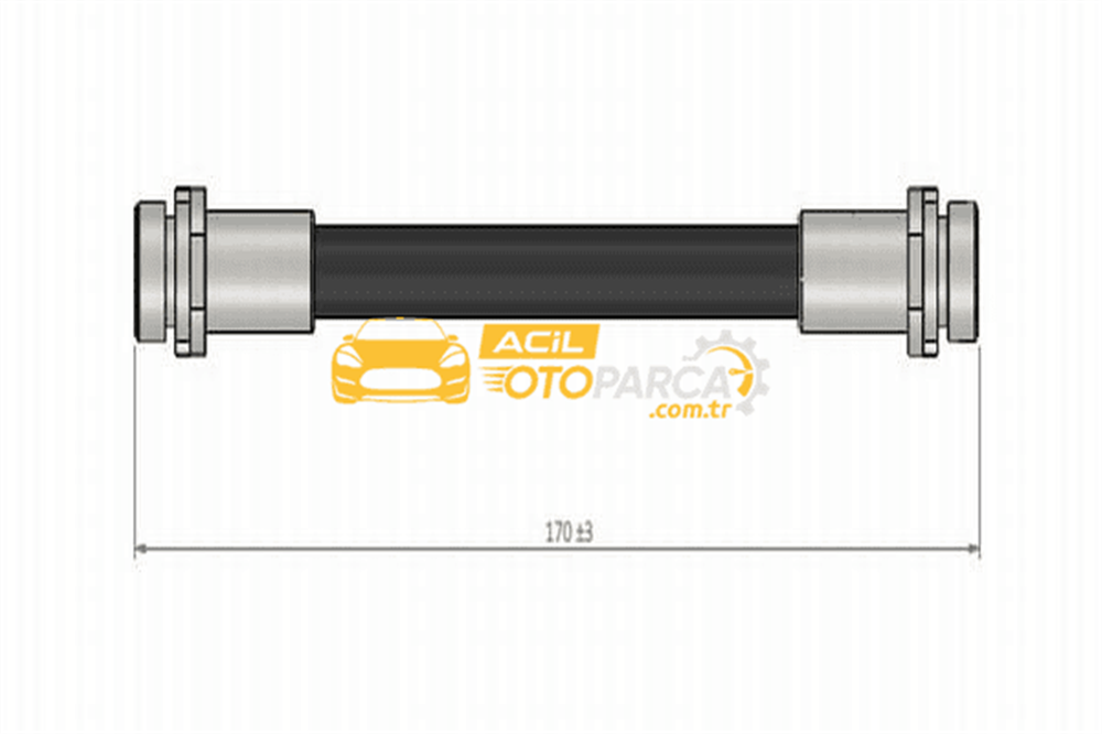 Volkswagen CAVO C800.544.A | Fren Hortumu Arka Golf IV 98-Bora 98-Polo III IV Classic / A3 96-S3 98- | 2 Adet