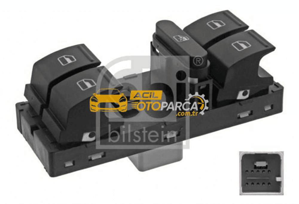 Volkswagen FEBI BILSTEIN 37489 | Cam Düğmesi Ön Sol Golf.V-Jetta-Passat Dörtlü