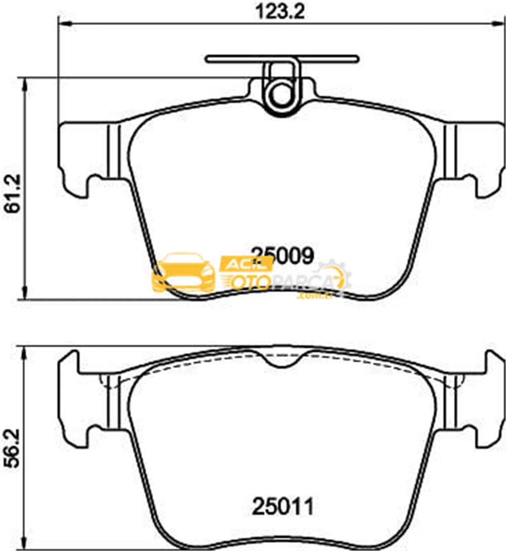 Volkswagen HELLA PAGİD 8DB355020-261 | Fren Balatası Audi, Seat, Skoda, VW A3 (85S, 85M) , A3 (8V1, 8Vk) , A3 Convertible (8V7, 8Ve) , A3 Limo
