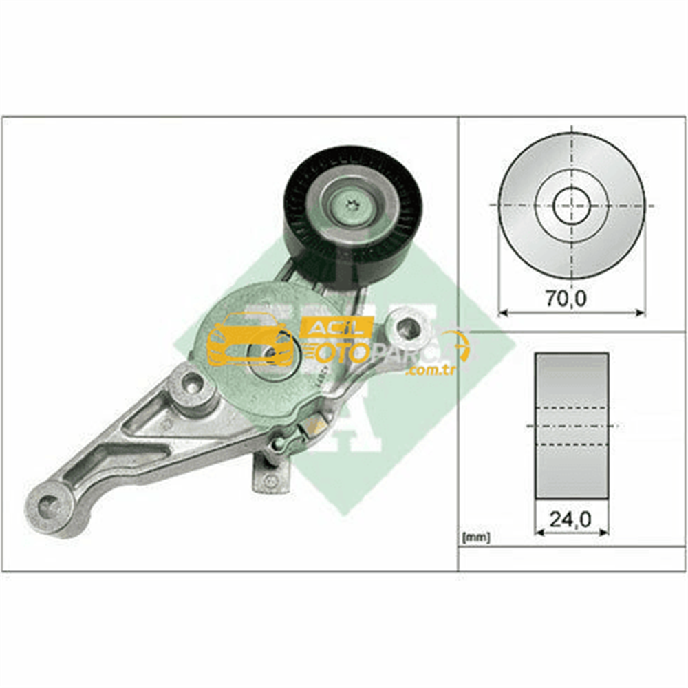 Volkswagen INA 534015110 | Volkswagen Golf 5 2004-2009 1.9TDI BXE Şarz Gergisi Komple