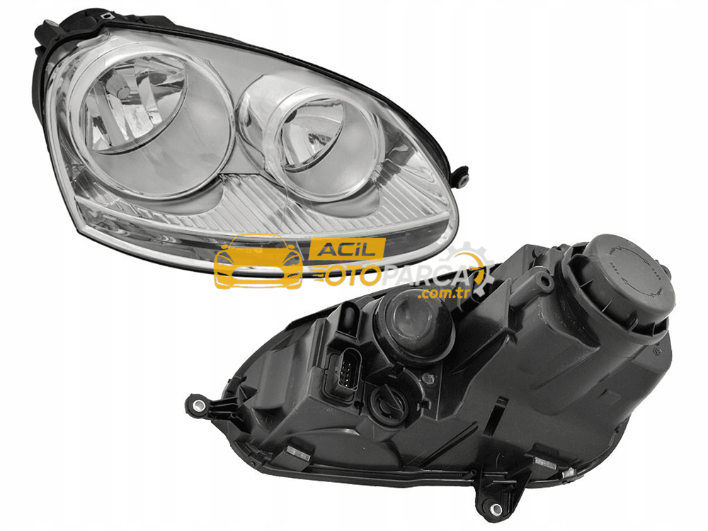 Volkswagen İTHAL 1K6941006P | Volkswagen Golf 5 2004-2009 Sağ Far Nikelajlı