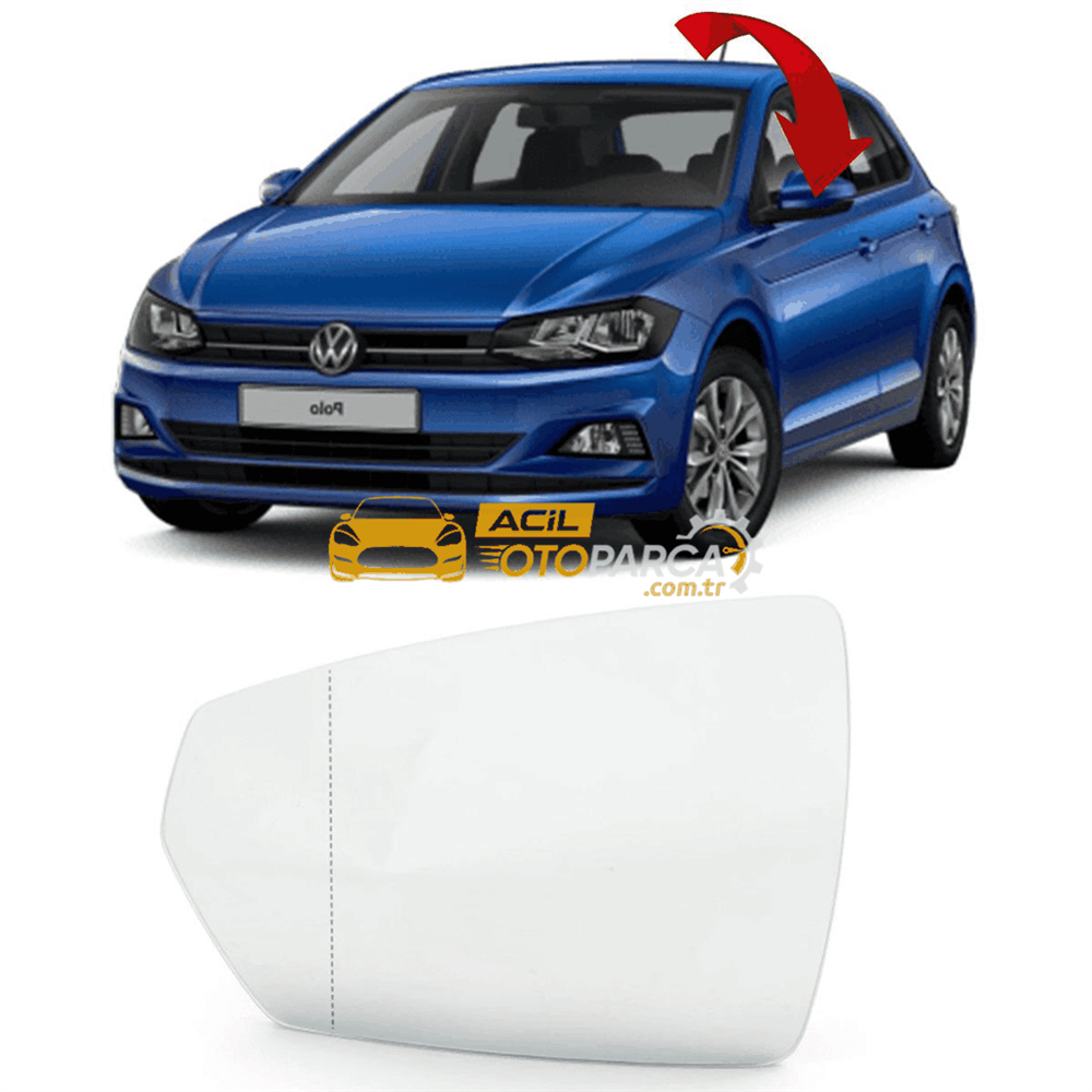 Volkswagen İTHAL 2G0857521B | Volkswagen Polo 2018 Model Sonrası Sol (Şoför) Tarafı Ayna Camı