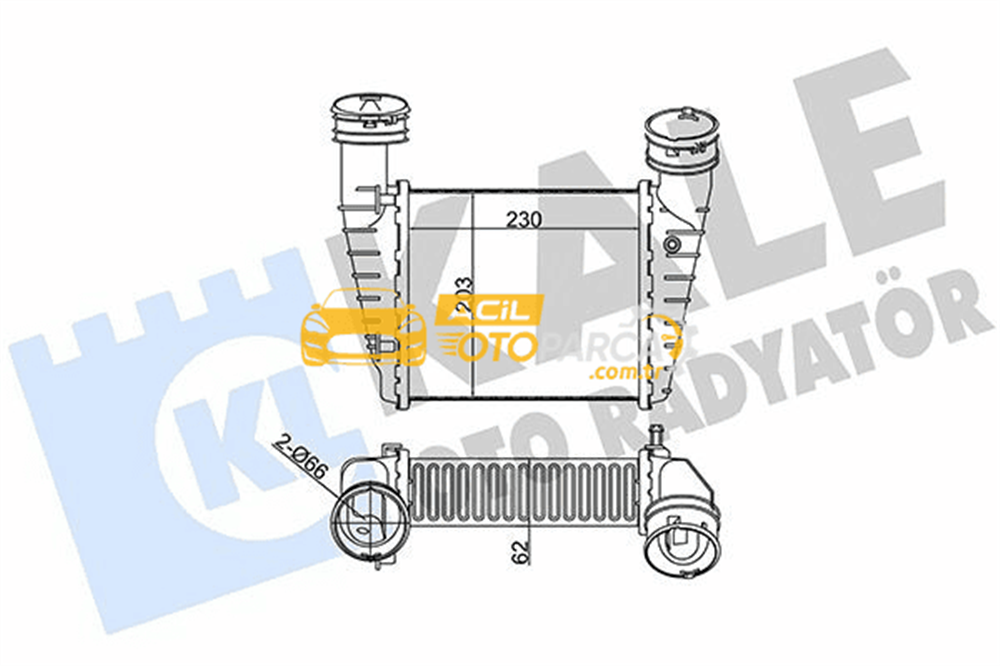 Volkswagen KALE 342700 | Turbo Radyatörü (Intercooler) 01-08 Passat-Superb 1.9-2.0Tdi