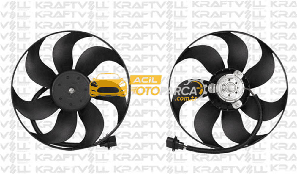 Volkswagen KRAFTVOLL 08120016 | Fan Motoru (250 / 80W 350mm) A3 Tt Arosa Ibiza IV Leon Toledo II Skoda Fabia Octavia Bora Golf IV Lupo New Beetle Polo / Classic