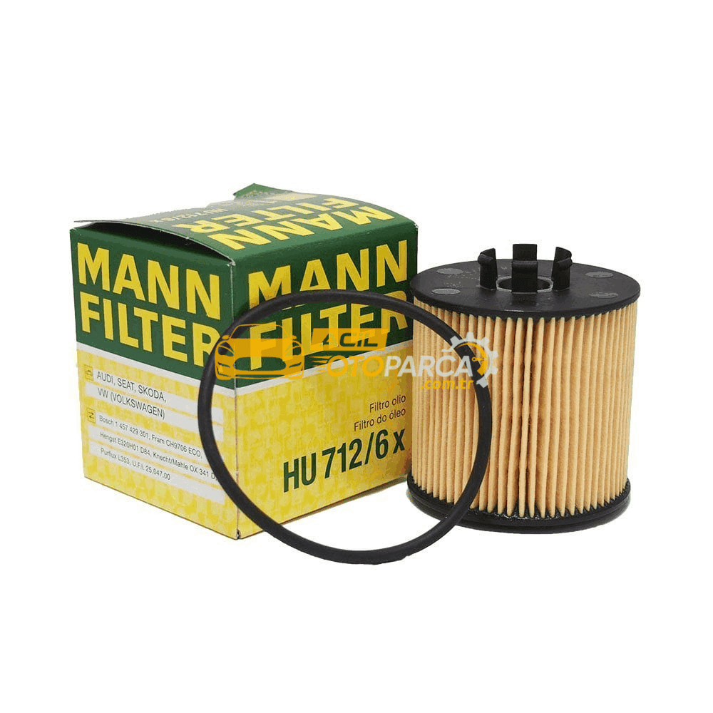 Volkswagen MANN HU712-6X | Volkswagen Jetta 2006-2010 1.4 TSI / 1.6 FSI Yağ Filtresi