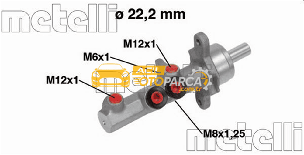 Volkswagen METELLI 05-0721 | Fren Ana Merkez 22,20mm (VW Golf 04-11 Audi A3 04-13 Seat Leon 06-10 Skoda Octavia 04-08)