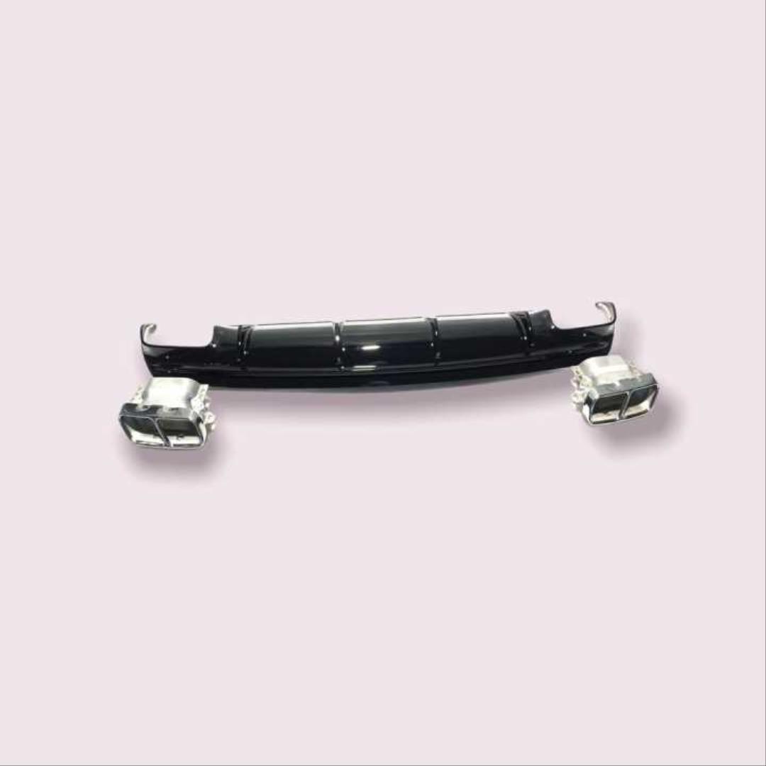 W117 CLA IÇIN UYUMLU CLA 45 GÖRÜNÜM  13-15  DIFÜZÖR & EGZOZ SETI - SILVER EGZOZ  ILE