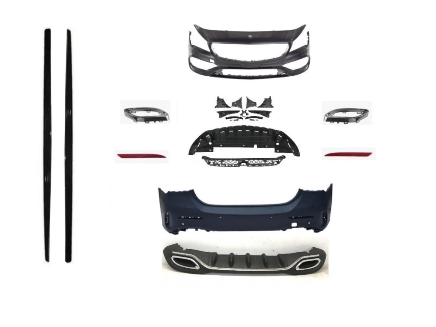 W117 CLA SERISI IÇIN UYUMLU AMG SET (ÖN ARKA TAMPON, DIAMONDPANJUR,MARSPIYEL,EGZOZLAR) 