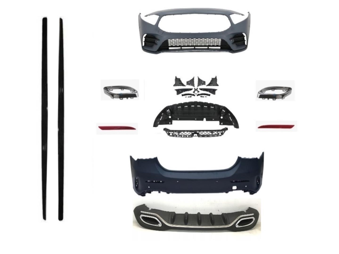 W177 SEDAN A SERISI IÇIN UYUMLU AMG SET (ÖN ARKA TAMPON , DIAMOND PANJUR,MARSPIYEL,EGZOZLAR) 